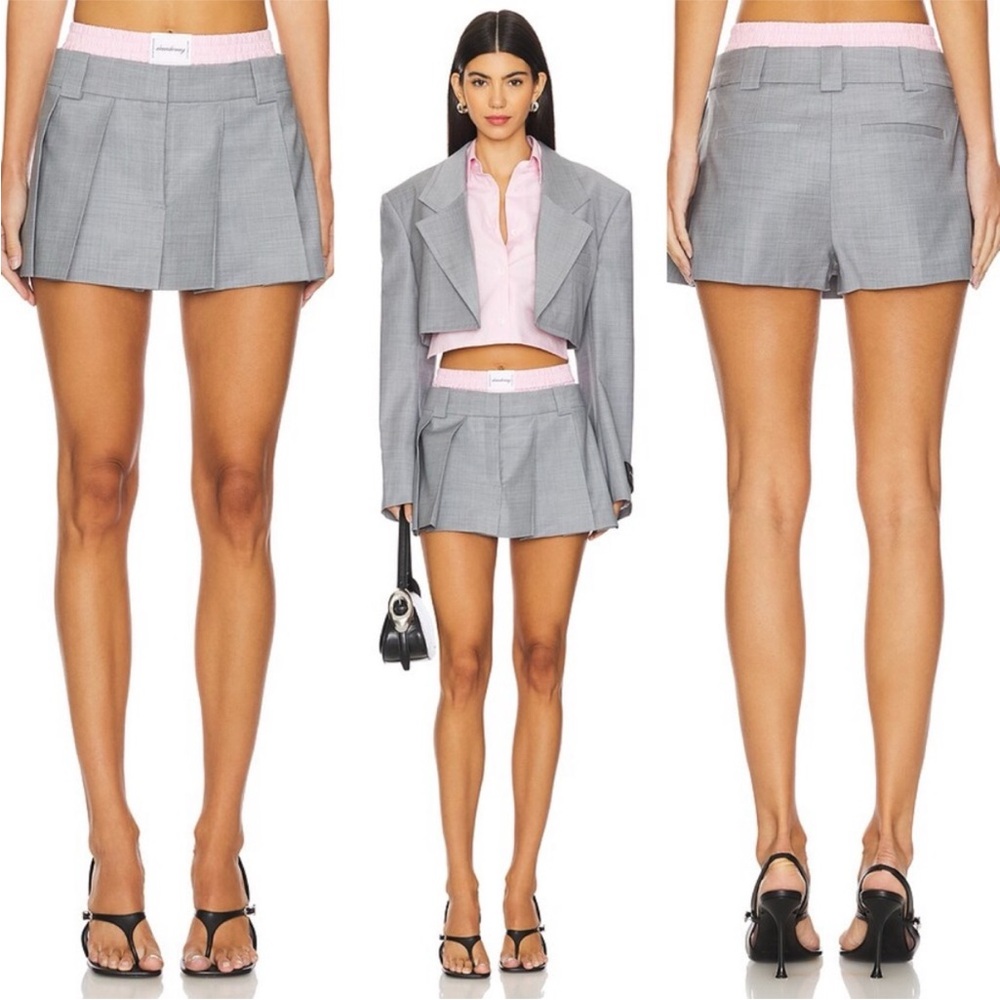 Like new ALEXANDER WANG Gray Pre-Styled Boxer Skort $595 2